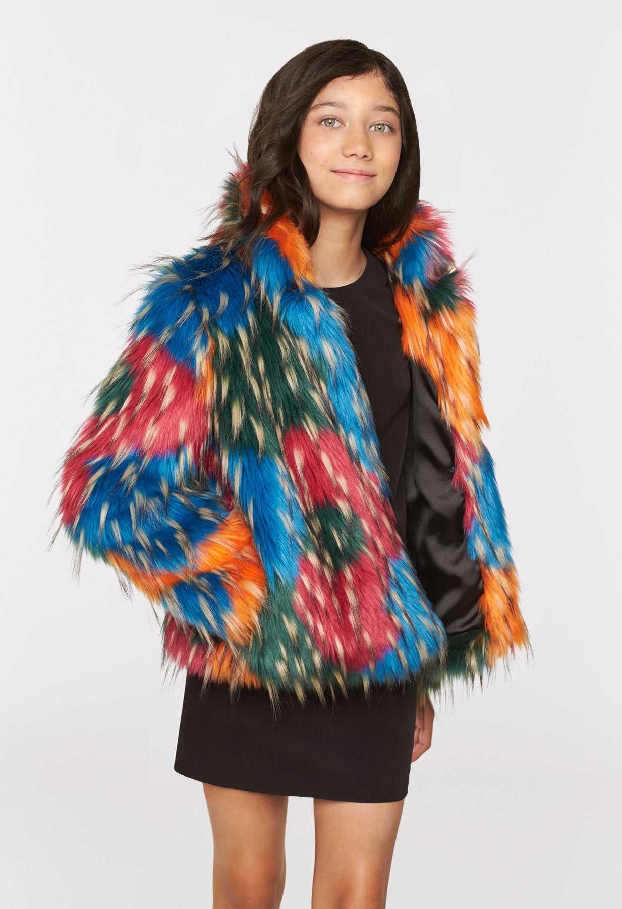Milly Minis Multicolor Faux Fur Jacket ...